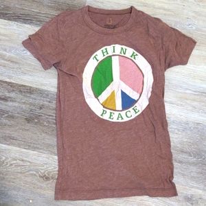 Brown peace tshirt